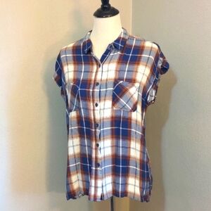 Plaid Button-Up Shirt